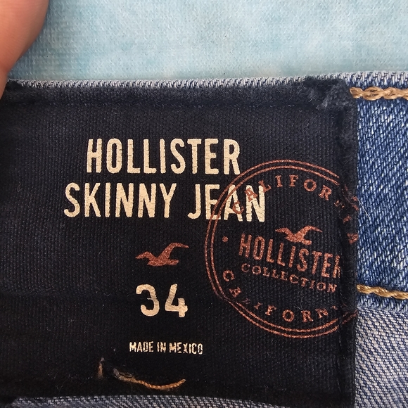 Hollister Authentic Denim Jean Men's Skinny Jeans Sz 34 - Picture 7 of 8